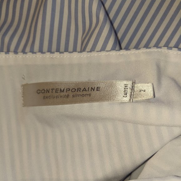 Contemporaine At Simons Faux Seersucker Skirt - Picture 3 of 4